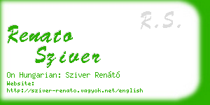 renato sziver business card